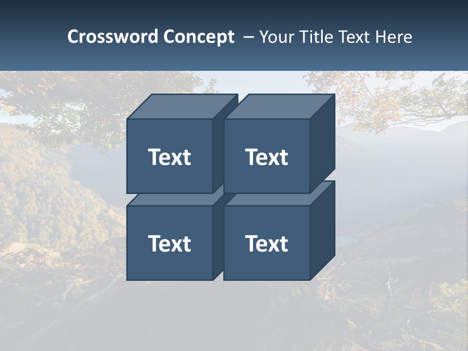 A Scenic View Of A Valley With Trees And Mountains In The Background PowerPoint Template