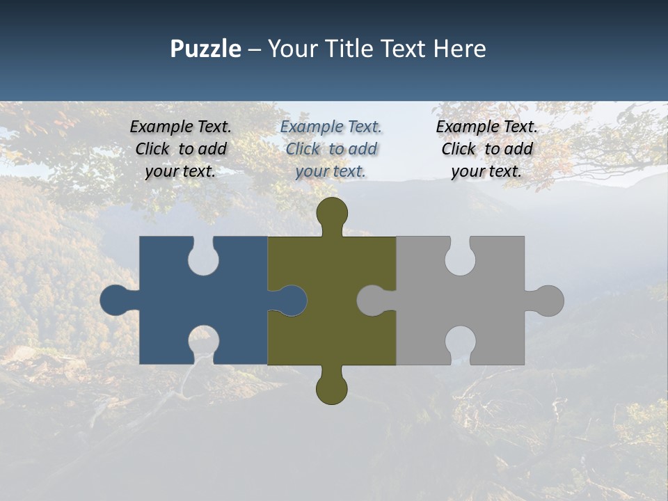 A Scenic View Of A Valley With Trees And Mountains In The Background PowerPoint Template