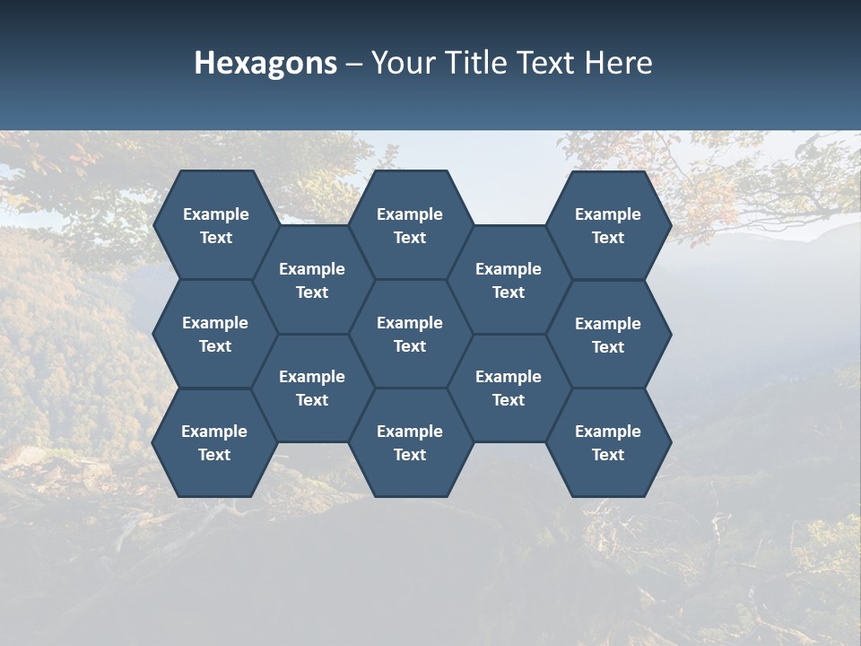 A Scenic View Of A Valley With Trees And Mountains In The Background PowerPoint Template