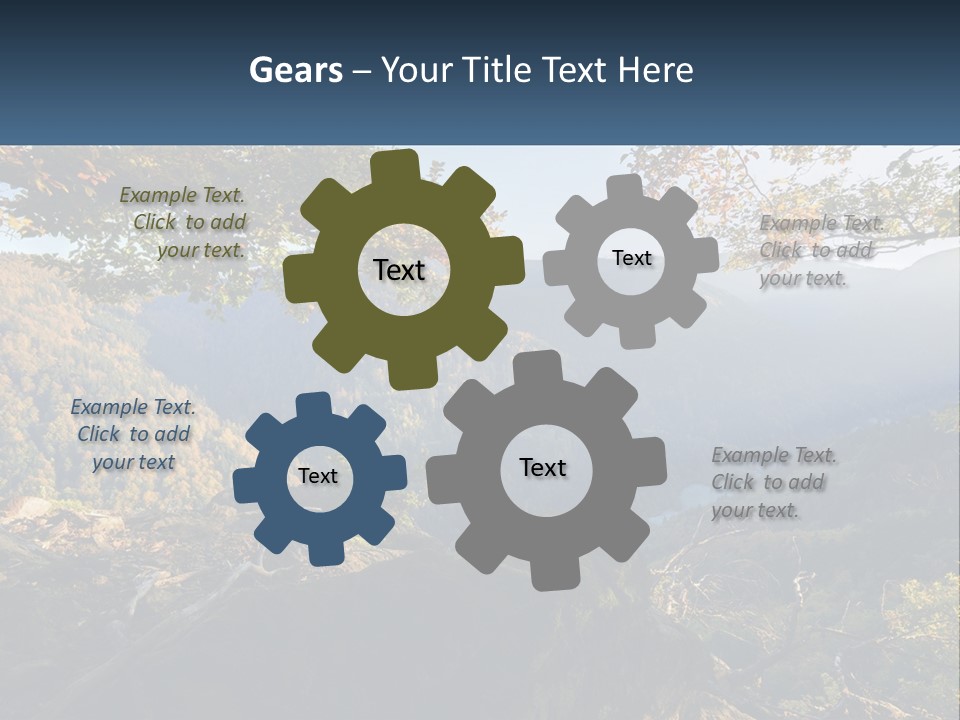 A Scenic View Of A Valley With Trees And Mountains In The Background PowerPoint Template