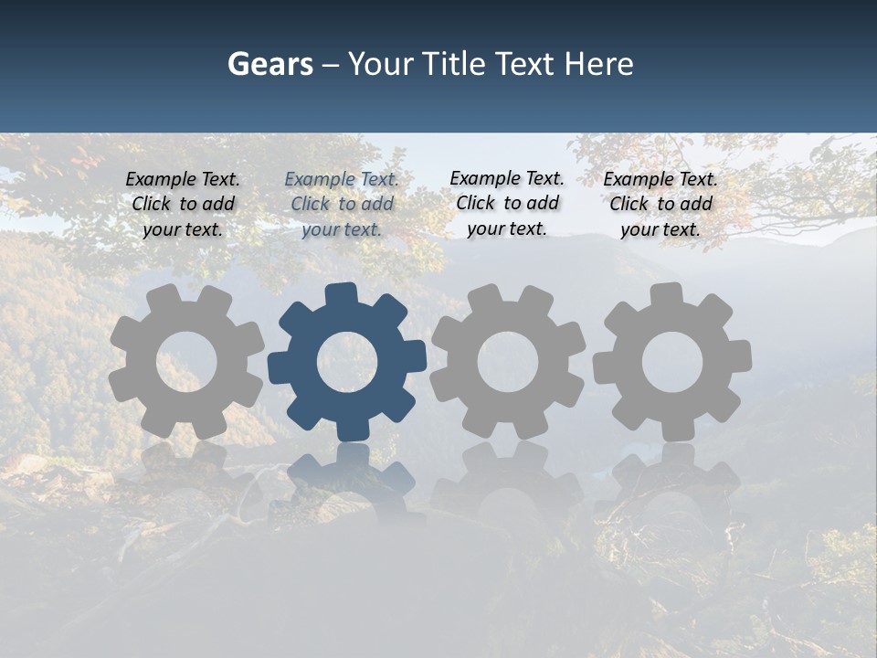 A Scenic View Of A Valley With Trees And Mountains In The Background PowerPoint Template