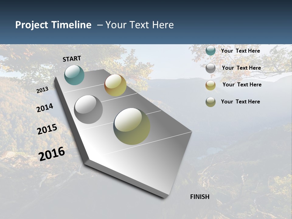 A Scenic View Of A Valley With Trees And Mountains In The Background PowerPoint Template