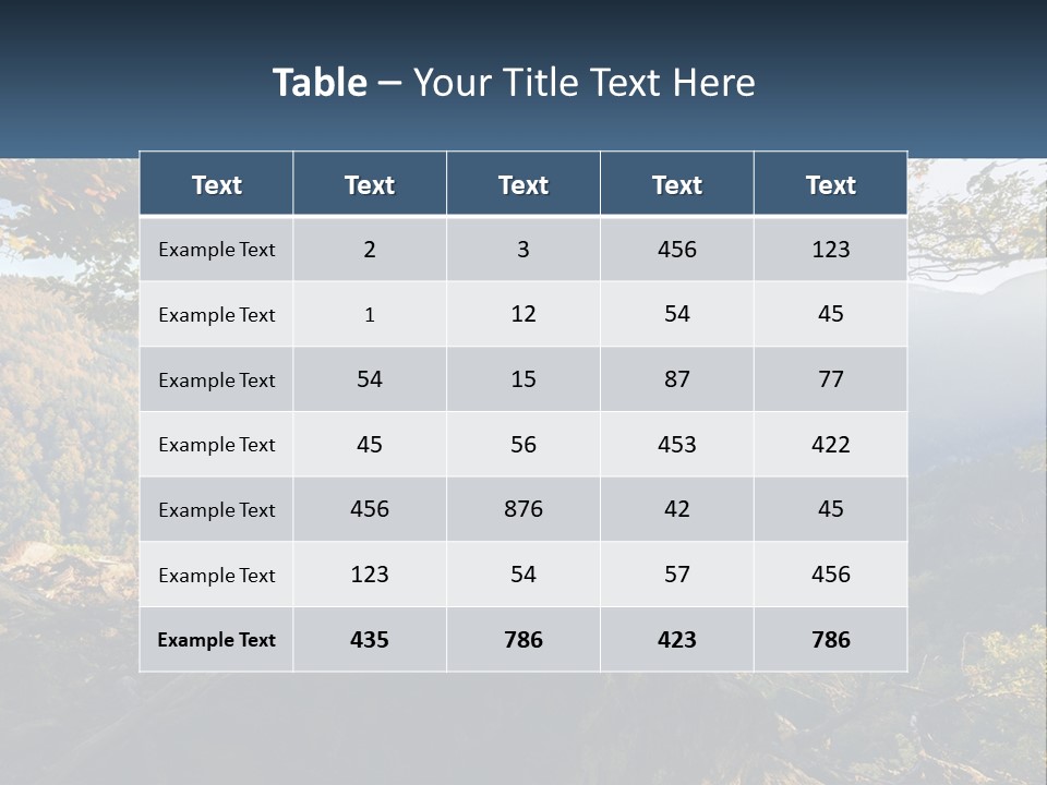 A Scenic View Of A Valley With Trees And Mountains In The Background PowerPoint Template