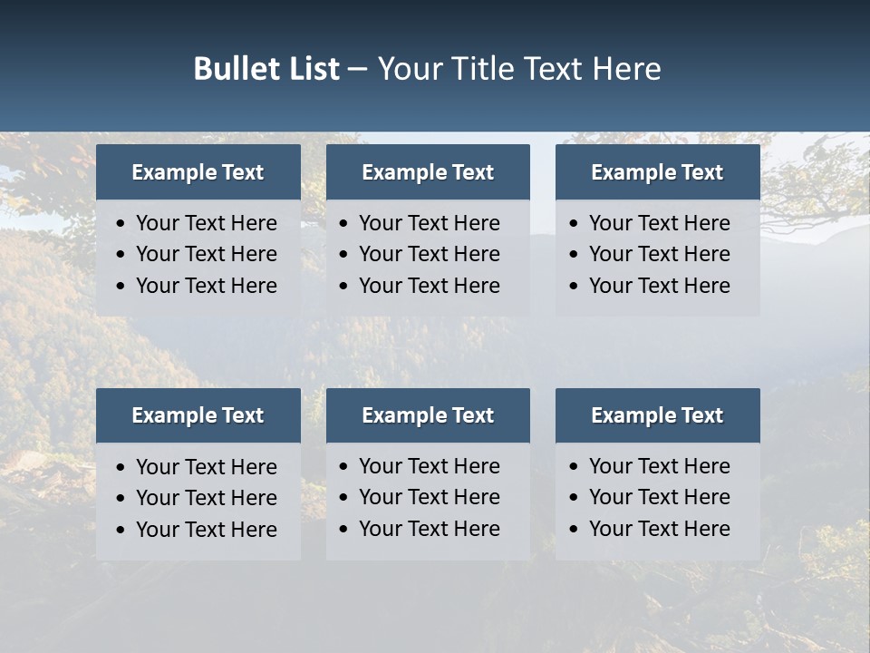 A Scenic View Of A Valley With Trees And Mountains In The Background PowerPoint Template