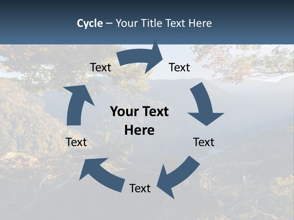 A Scenic View Of A Valley With Trees And Mountains In The Background PowerPoint Template