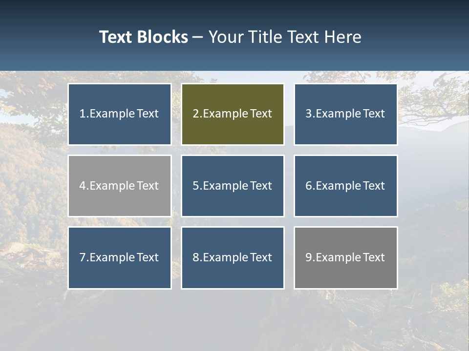 A Scenic View Of A Valley With Trees And Mountains In The Background PowerPoint Template