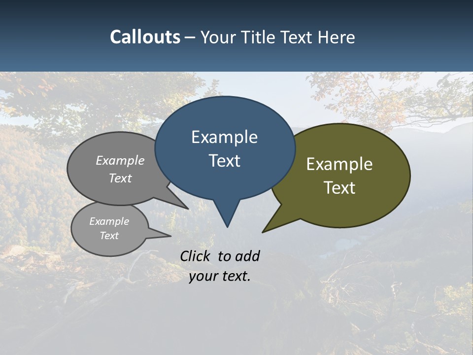 A Scenic View Of A Valley With Trees And Mountains In The Background PowerPoint Template