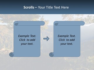 A Scenic View Of A Valley With Trees And Mountains In The Background PowerPoint Template