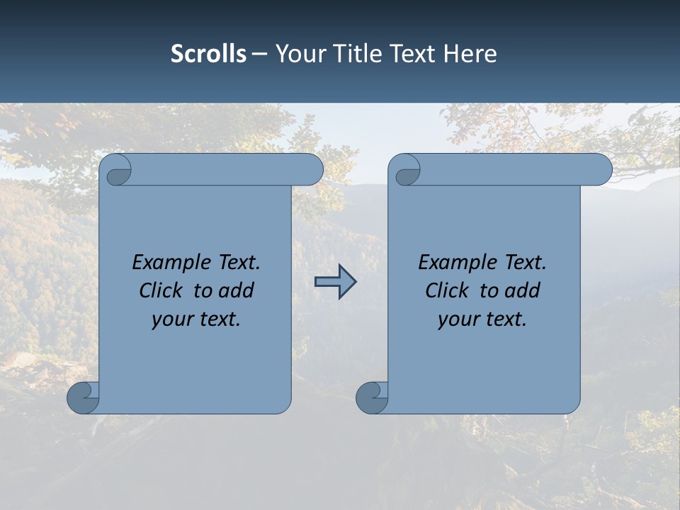 A Scenic View Of A Valley With Trees And Mountains In The Background PowerPoint Template