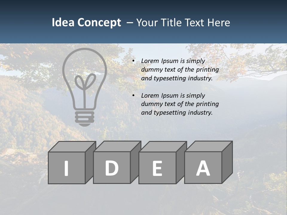 A Scenic View Of A Valley With Trees And Mountains In The Background PowerPoint Template