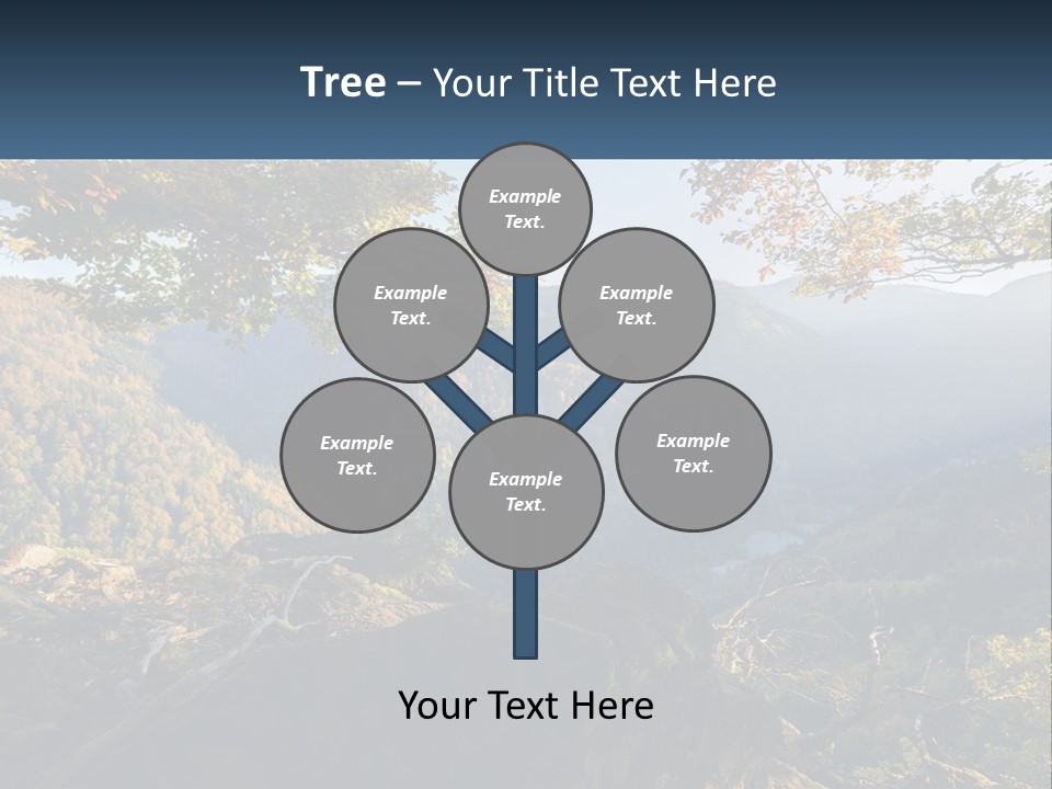A Scenic View Of A Valley With Trees And Mountains In The Background PowerPoint Template