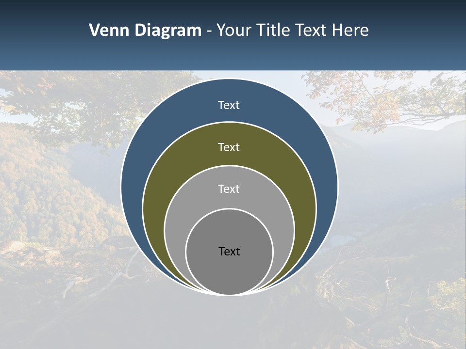 A Scenic View Of A Valley With Trees And Mountains In The Background PowerPoint Template