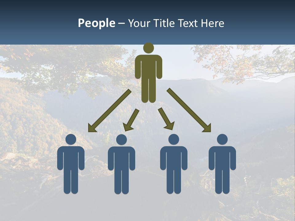 A Scenic View Of A Valley With Trees And Mountains In The Background PowerPoint Template