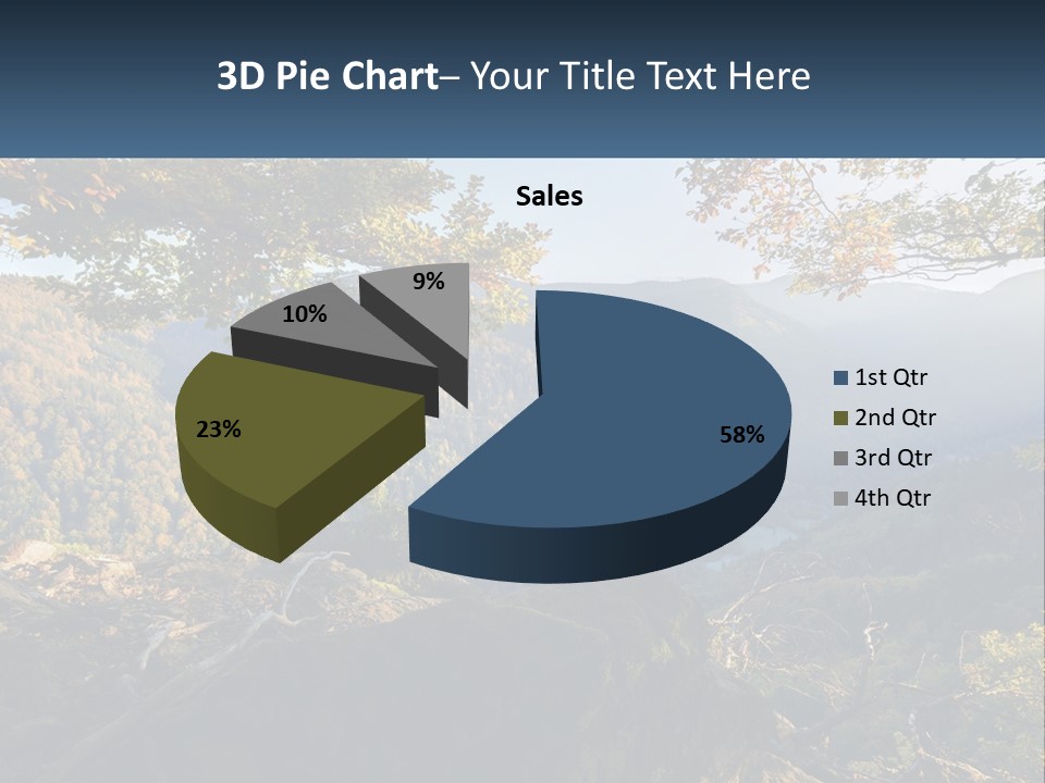 A Scenic View Of A Valley With Trees And Mountains In The Background PowerPoint Template