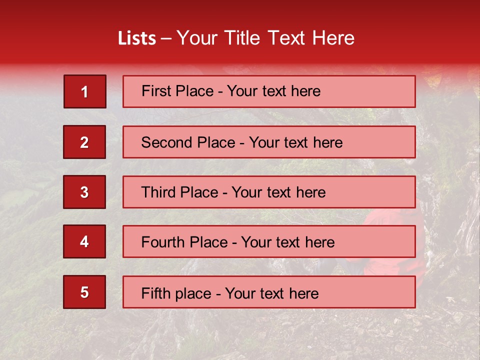 A Man Sitting On Top Of A Mountain Next To A Tree PowerPoint Template