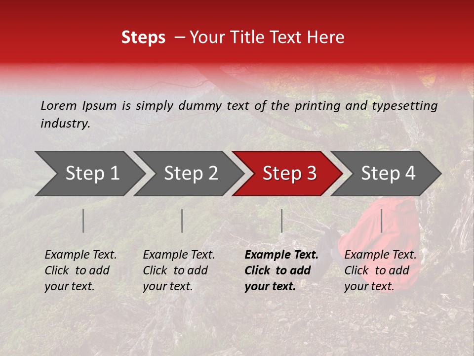 A Man Sitting On Top Of A Mountain Next To A Tree PowerPoint Template