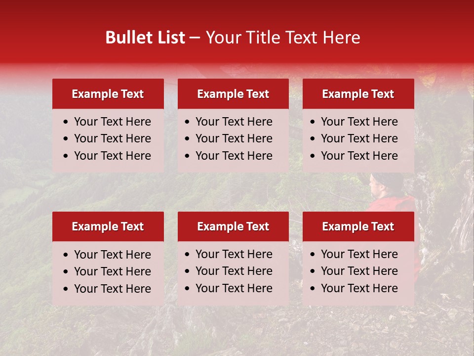 A Man Sitting On Top Of A Mountain Next To A Tree PowerPoint Template
