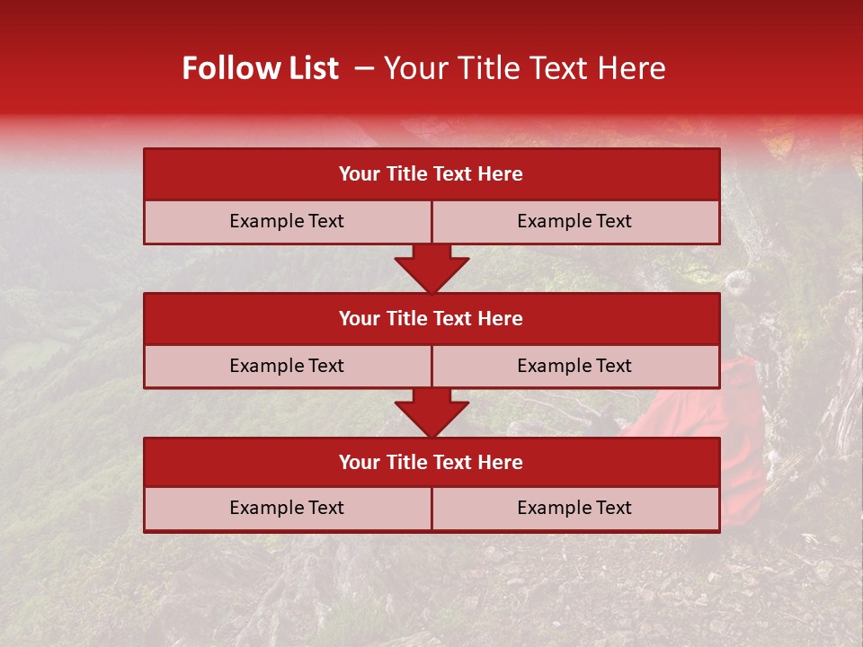 A Man Sitting On Top Of A Mountain Next To A Tree PowerPoint Template