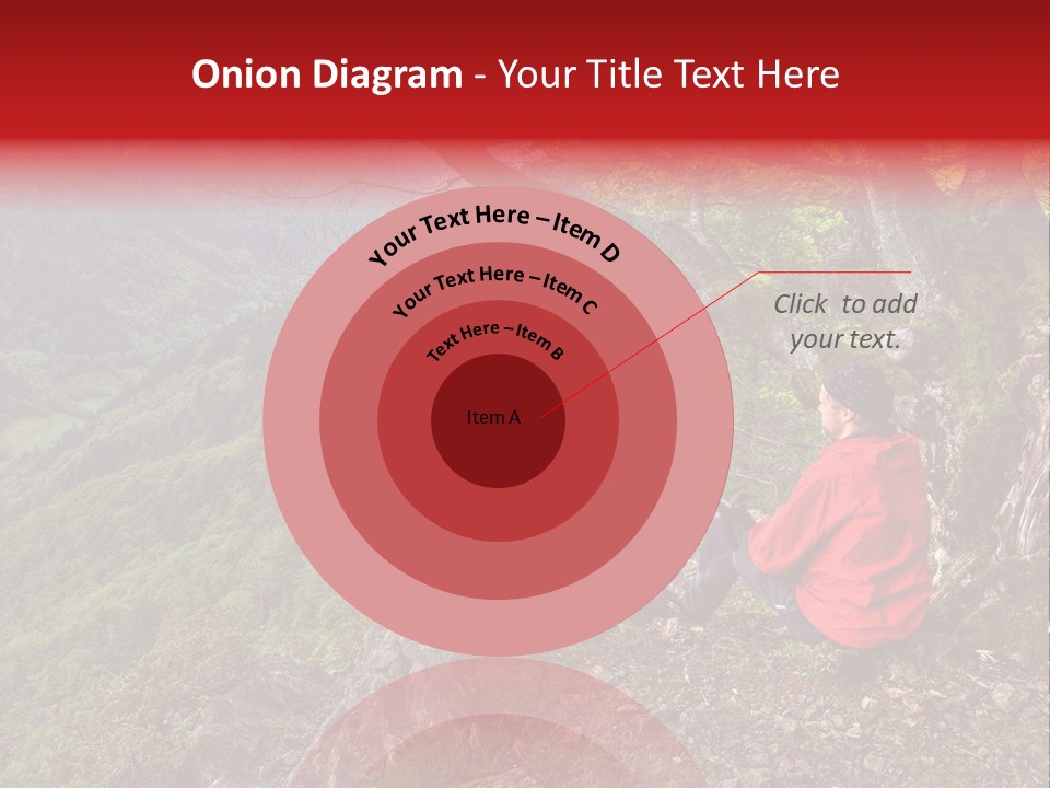 A Man Sitting On Top Of A Mountain Next To A Tree PowerPoint Template