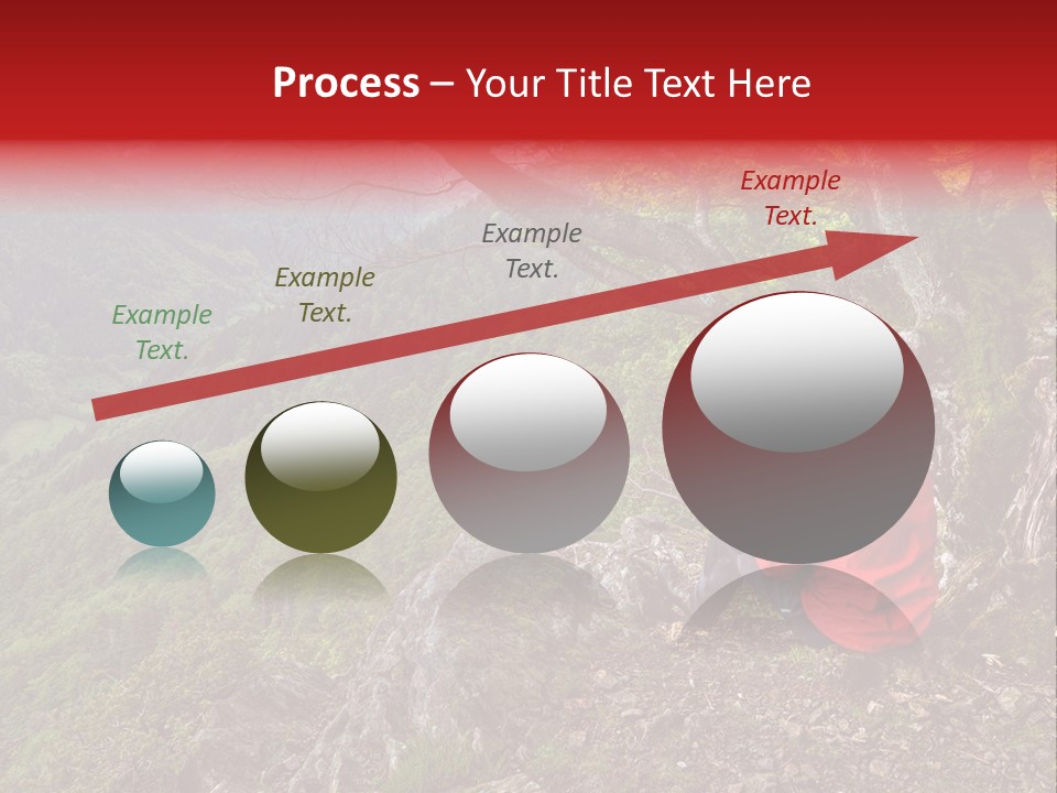 A Man Sitting On Top Of A Mountain Next To A Tree PowerPoint Template