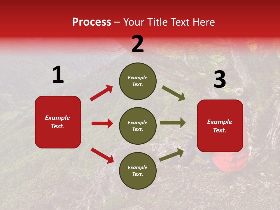 A Man Sitting On Top Of A Mountain Next To A Tree PowerPoint Template