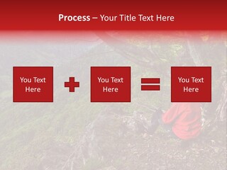 A Man Sitting On Top Of A Mountain Next To A Tree PowerPoint Template