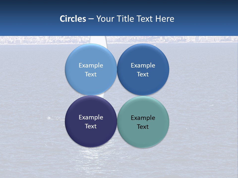 A Sailboat In A Body Of Water With A City In The Background PowerPoint Template