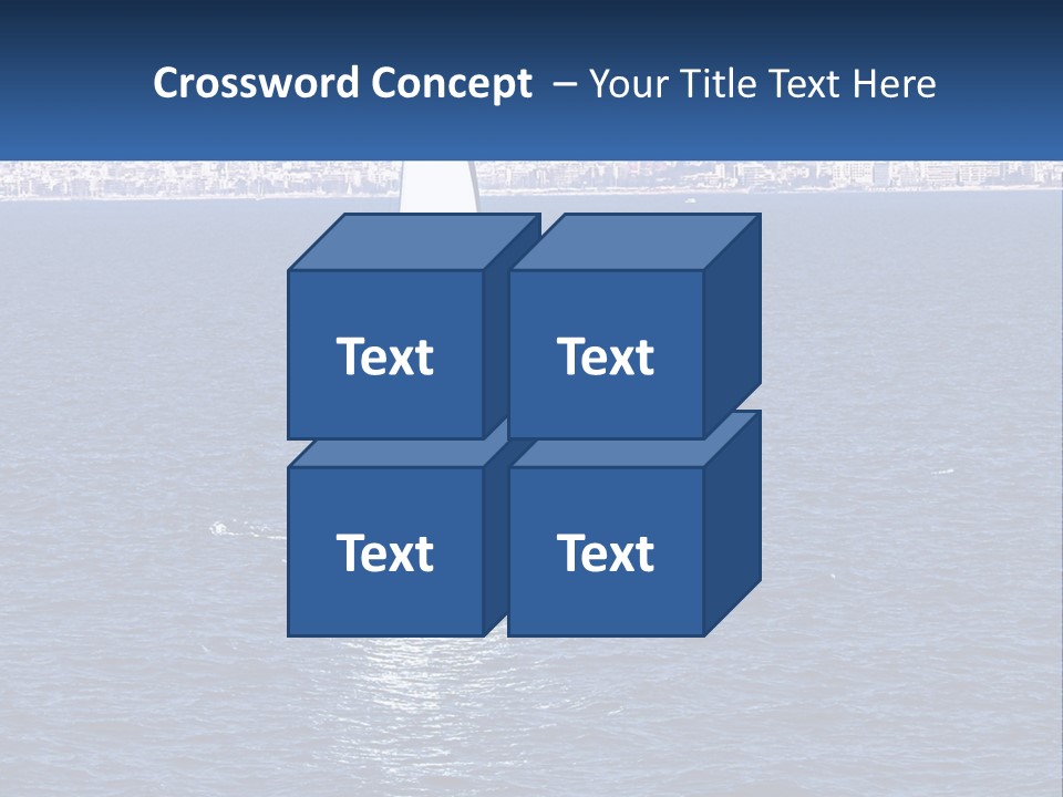 A Sailboat In A Body Of Water With A City In The Background PowerPoint Template