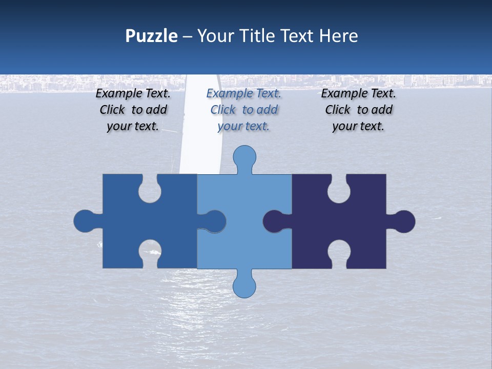 A Sailboat In A Body Of Water With A City In The Background PowerPoint Template