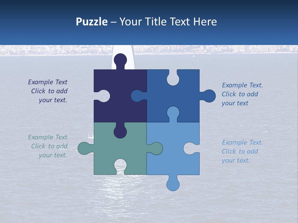 A Sailboat In A Body Of Water With A City In The Background PowerPoint Template