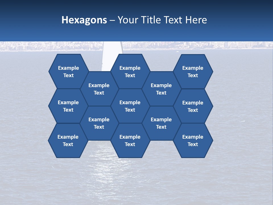 A Sailboat In A Body Of Water With A City In The Background PowerPoint Template