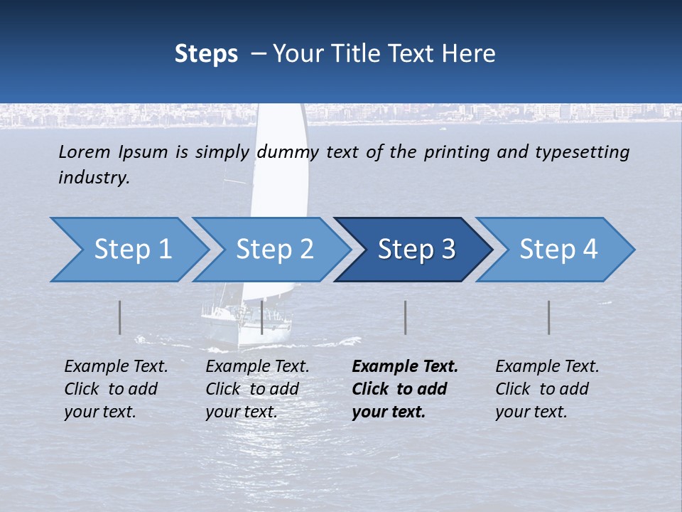 A Sailboat In A Body Of Water With A City In The Background PowerPoint Template