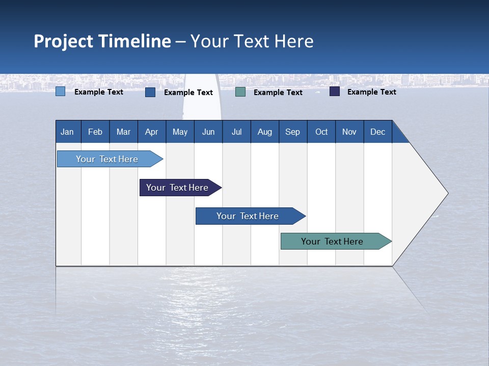 A Sailboat In A Body Of Water With A City In The Background PowerPoint Template