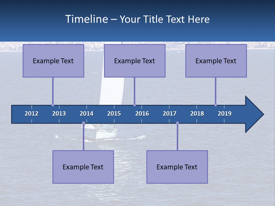 A Sailboat In A Body Of Water With A City In The Background PowerPoint Template