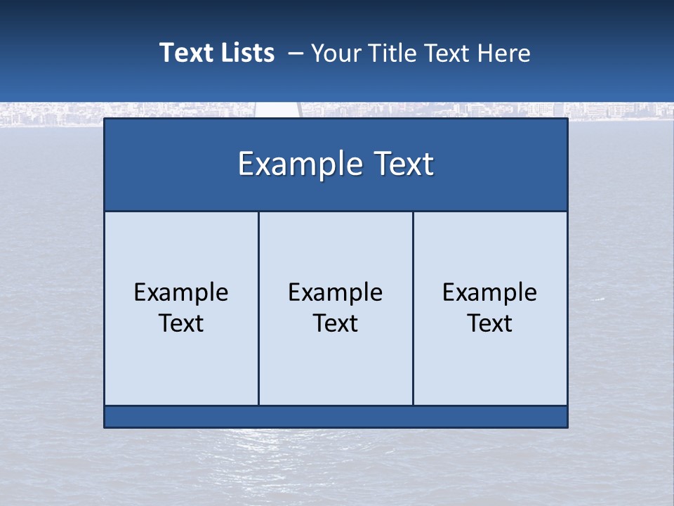 A Sailboat In A Body Of Water With A City In The Background PowerPoint Template