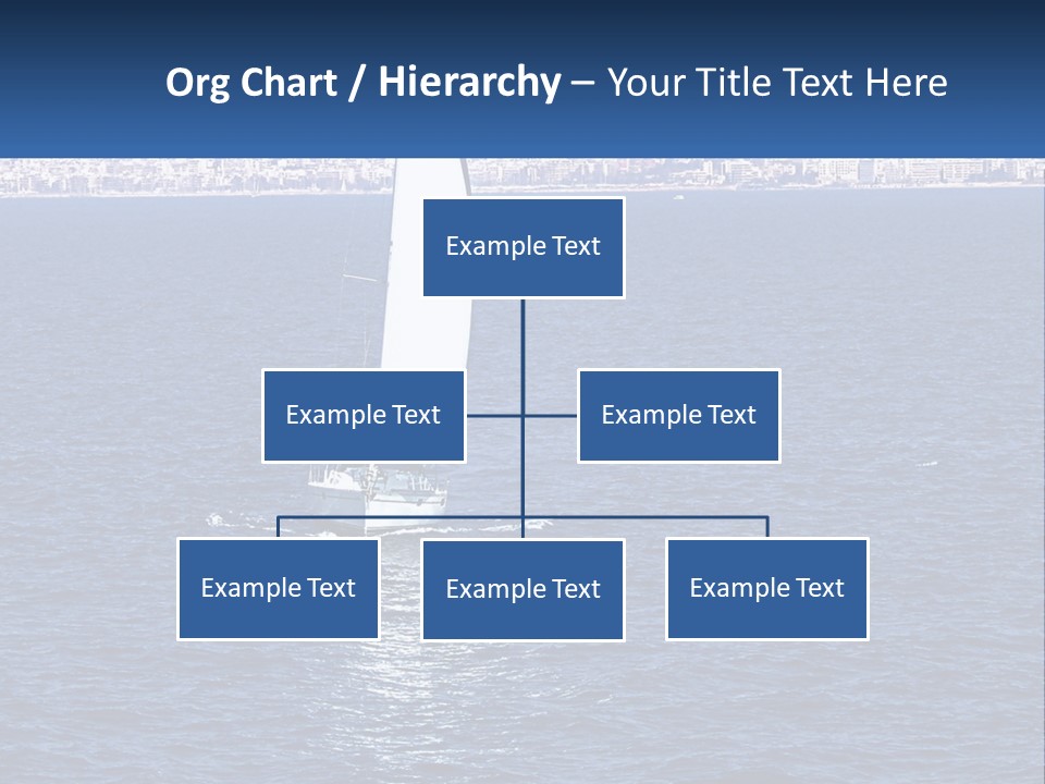 A Sailboat In A Body Of Water With A City In The Background PowerPoint Template