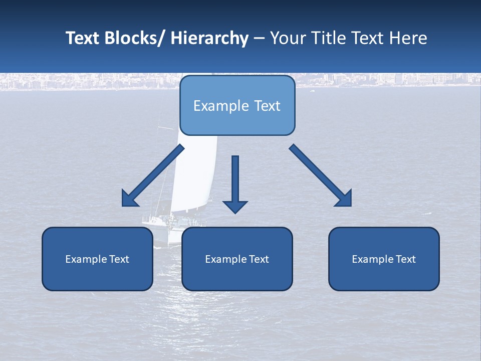 A Sailboat In A Body Of Water With A City In The Background PowerPoint Template