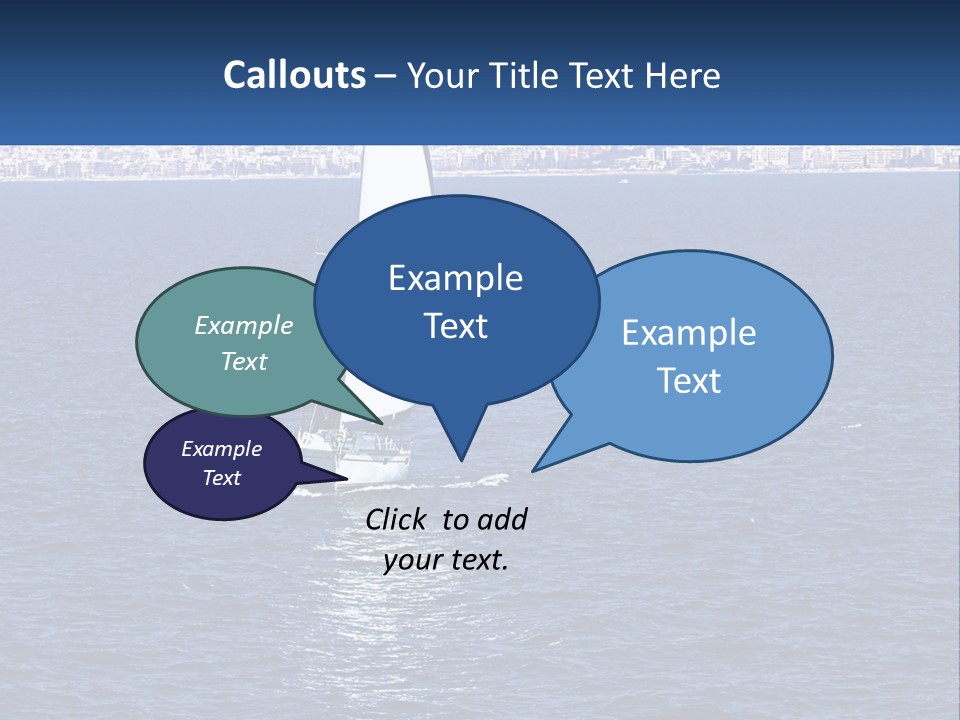 A Sailboat In A Body Of Water With A City In The Background PowerPoint Template