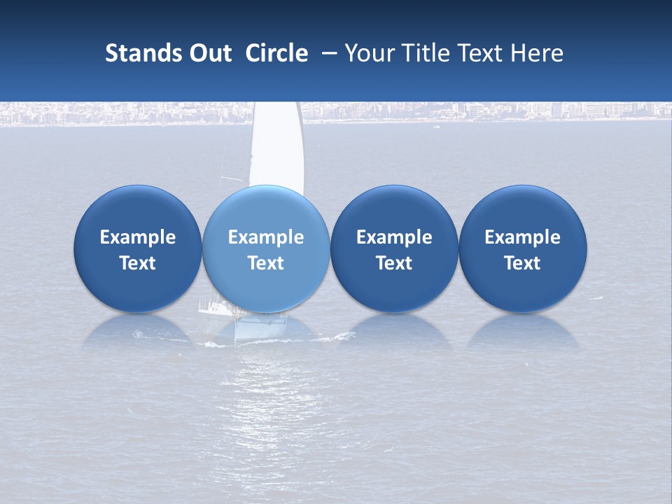 A Sailboat In A Body Of Water With A City In The Background PowerPoint Template