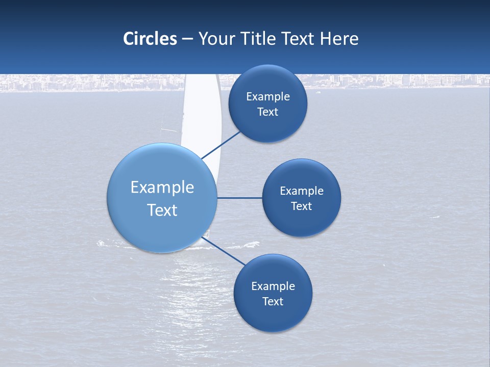 A Sailboat In A Body Of Water With A City In The Background PowerPoint Template