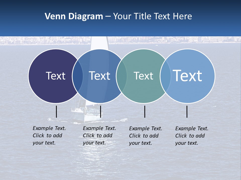 A Sailboat In A Body Of Water With A City In The Background PowerPoint Template