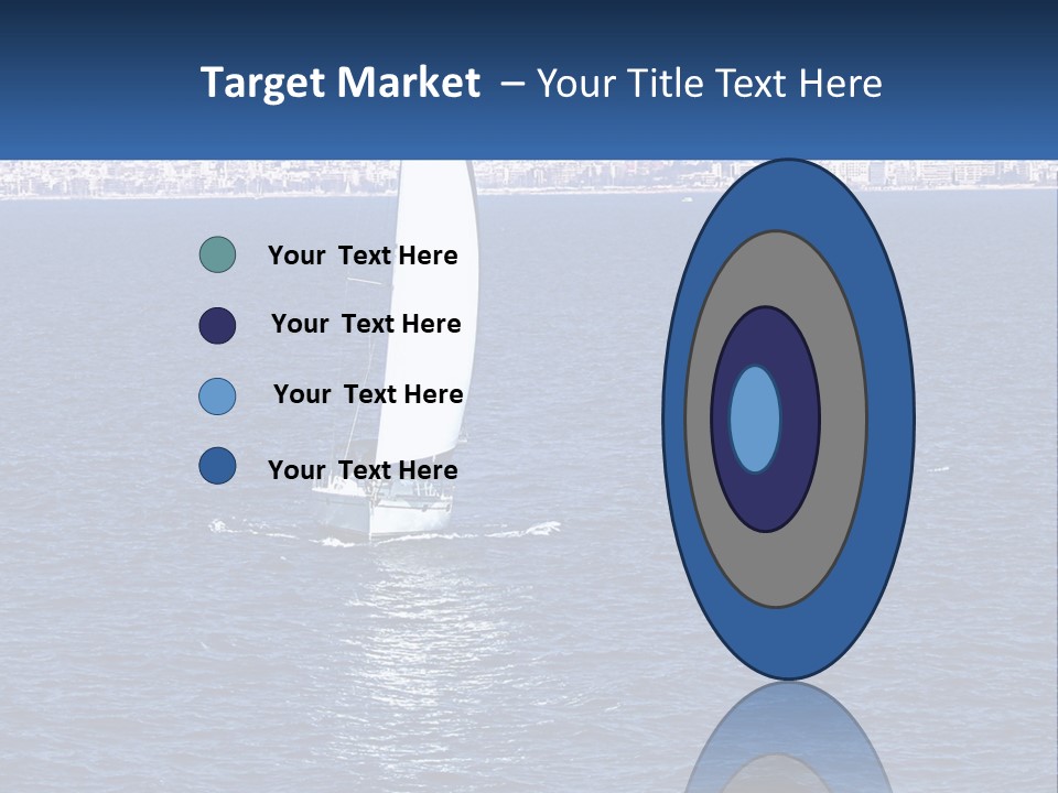 A Sailboat In A Body Of Water With A City In The Background PowerPoint Template