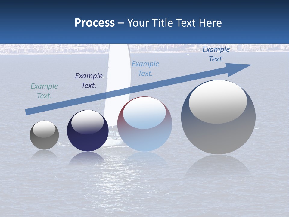 A Sailboat In A Body Of Water With A City In The Background PowerPoint Template