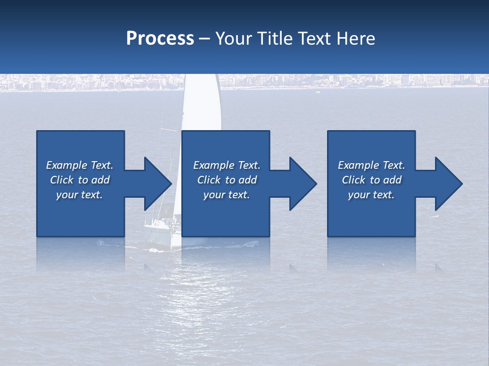 A Sailboat In A Body Of Water With A City In The Background PowerPoint Template