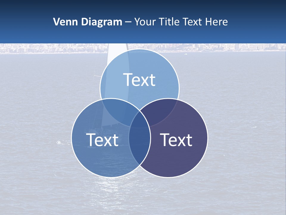 A Sailboat In A Body Of Water With A City In The Background PowerPoint Template