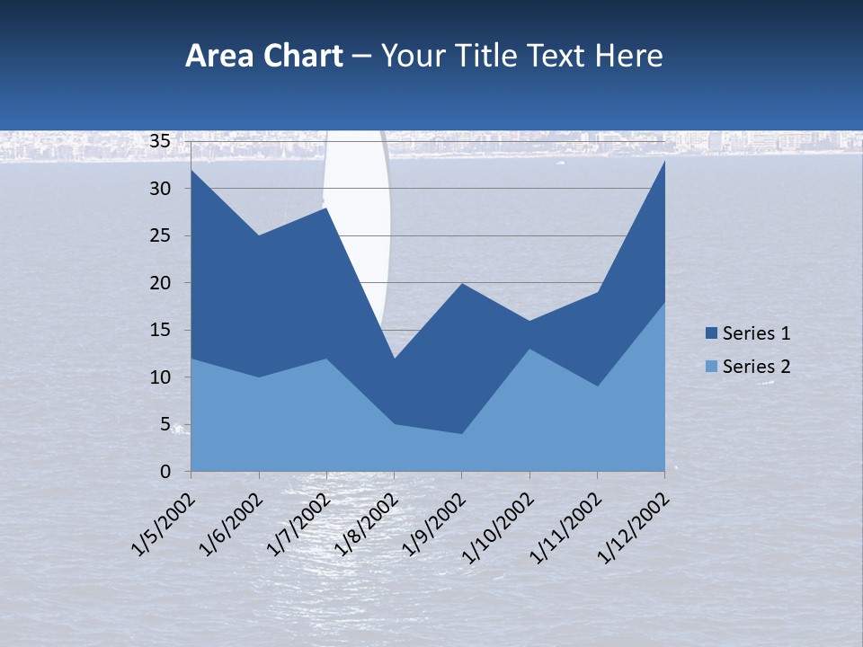 A Sailboat In A Body Of Water With A City In The Background PowerPoint Template