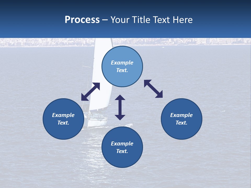 A Sailboat In A Body Of Water With A City In The Background PowerPoint Template