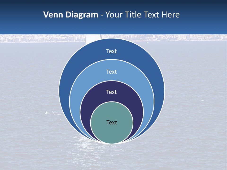 A Sailboat In A Body Of Water With A City In The Background PowerPoint Template