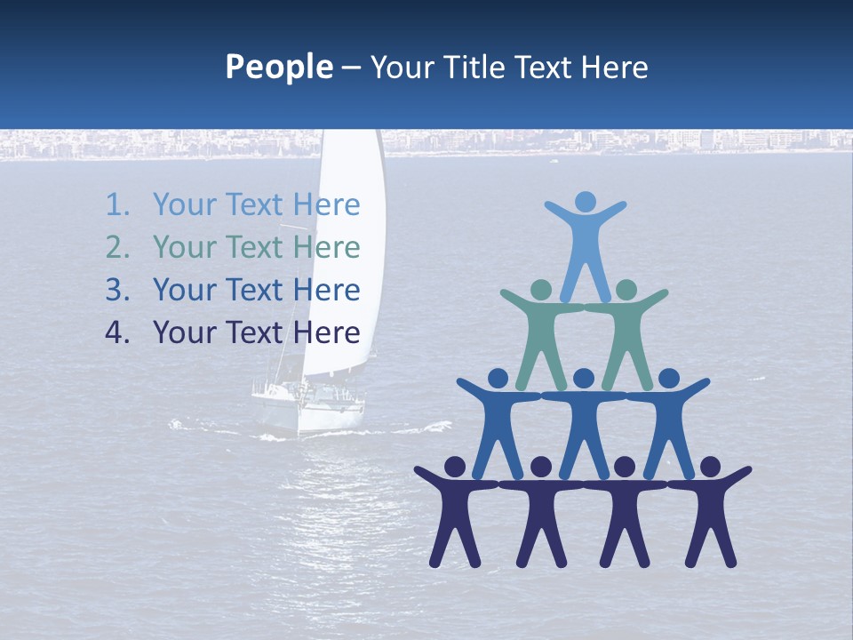 A Sailboat In A Body Of Water With A City In The Background PowerPoint Template