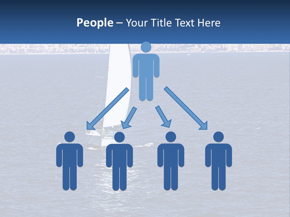 A Sailboat In A Body Of Water With A City In The Background PowerPoint Template